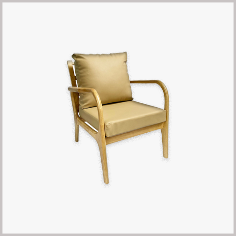 Ghế Armchair Khung Gỗ Bọc Da Nỉ - GA87