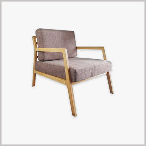 Ghế Armchair Khung Gỗ Bọc Da Nỉ - GA93