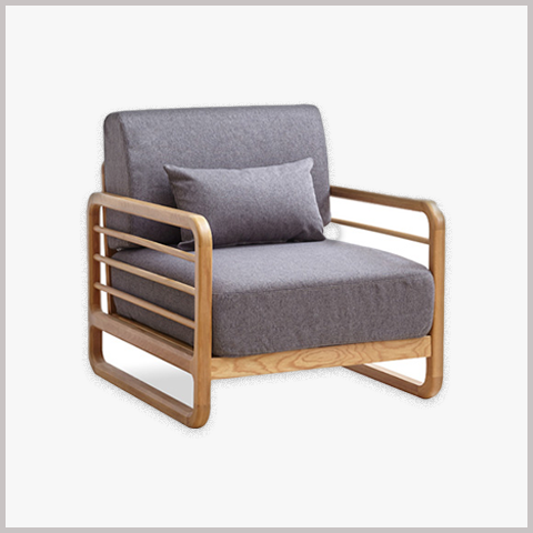 Ghế Armchair Khung Gỗ Bọc Da Nỉ - GA94
