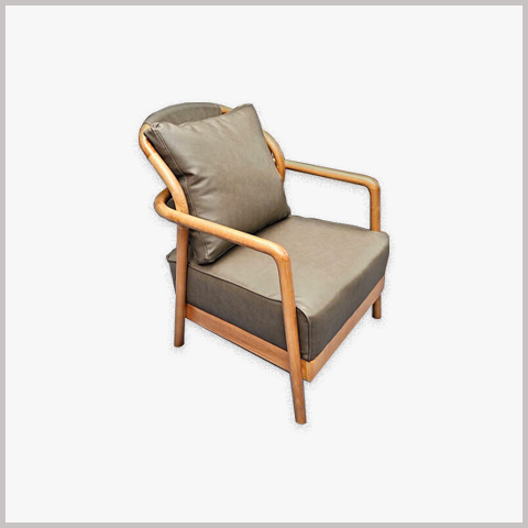 Ghế Armchair Khung Gỗ Bọc Da Nỉ - GA96