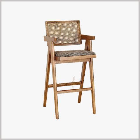  Ghế Quầy Bar Cafe Lưng Đan Mây  - GB06 