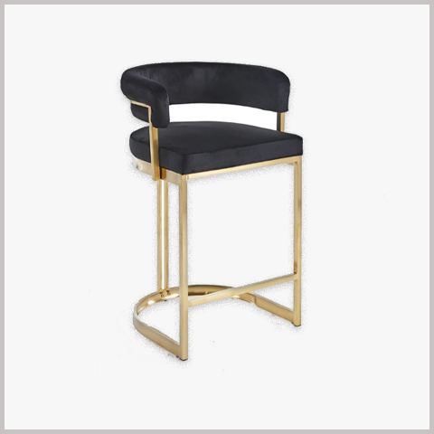  Ghế Quầy Bar chân sắt nệm da nỉ - GB16 