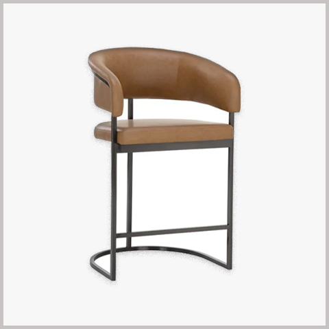  Ghế Quầy Bar Chân Sắt Nệm Da Nỉ - GB17 