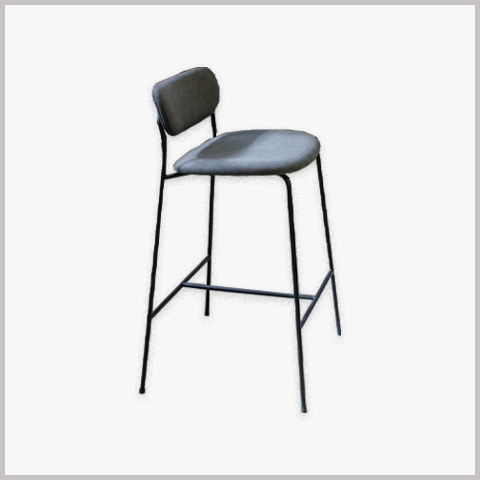 Ghế Quầy Bar Chân Sắt Nệm Da Nỉ - GB20