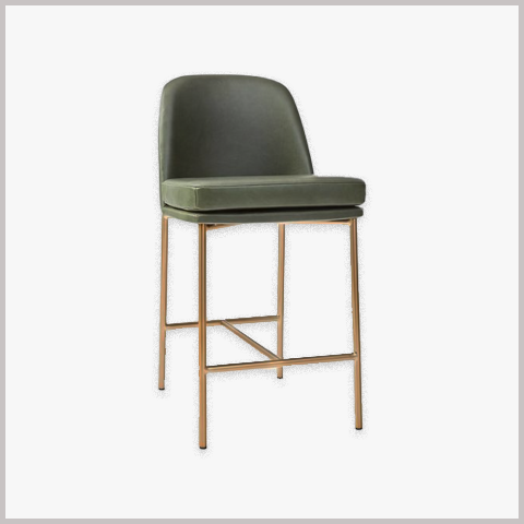 Ghế Quầy Bar Chân Sắt Nệm Da Nỉ - GB22