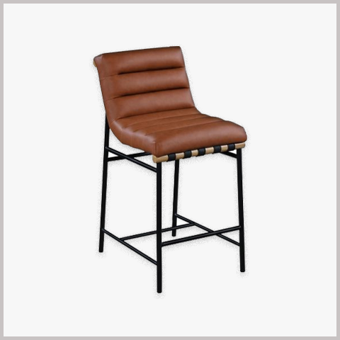 Ghế Quầy Bar Chân Sắt Nệm Da Nỉ - GB26