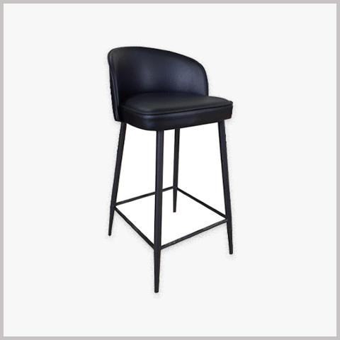 Ghế Quầy Bar Chân Sắt Nệm Da Nỉ - GB29