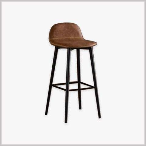 Ghế Quầy Bar Chân Sắt Nệm Da Nỉ - GB30