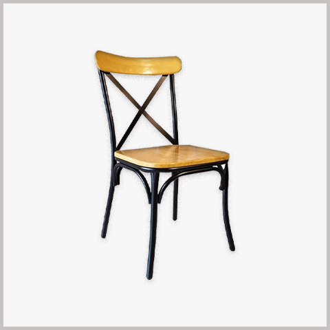  Ghế Ăn Ghế Cafe Khung Sắt Mặt Gỗ - GS04 