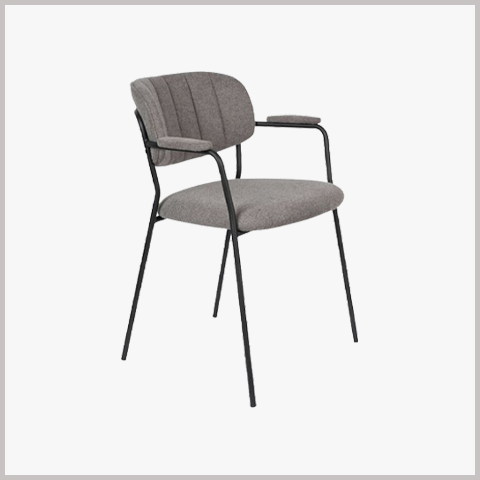  Ghế Cafe Khung Sắt Nệm Tựa Lưng Bọc Da Nỉ - GS39 