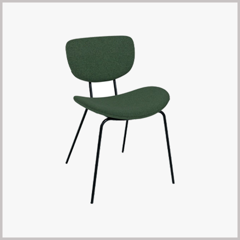  Ghế Cafe Khung Sắt Nệm Tựa Lưng Bọc Da Nỉ - GS42 