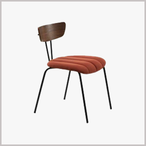  Ghế Cafe Khung Sắt Nệm Tựa Lưng Bọc Da Nỉ - GS43 