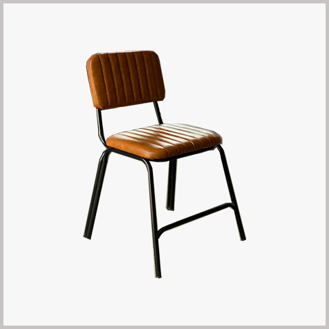 Ghế Cafe Khung Sắt Nệm Tựa Lưng Bọc Da Nỉ - GS45