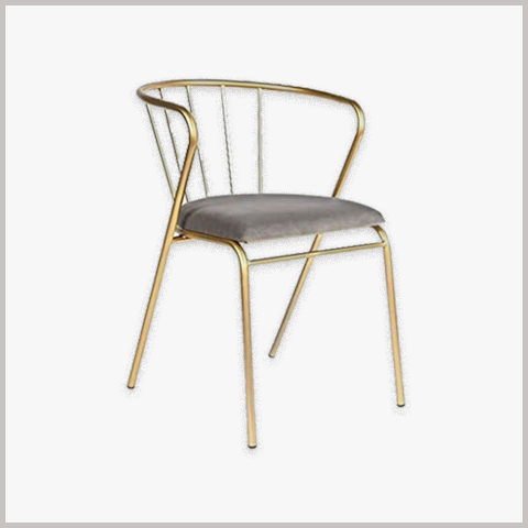  Ghế Cafe Khung Sắt Nệm Tựa Lưng Bọc Da Nỉ - GS47 