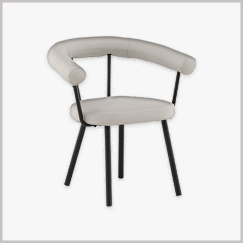  Ghế Cafe Khung Sắt Nệm Tựa Lưng Bọc Da Nỉ - GS50 