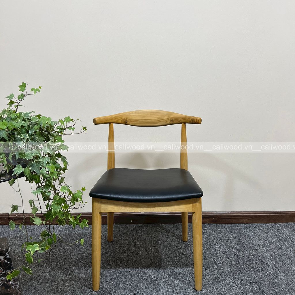 Ghế Elbow ghế ăn ghế cafe gỗ đệm da hiện đại - G14