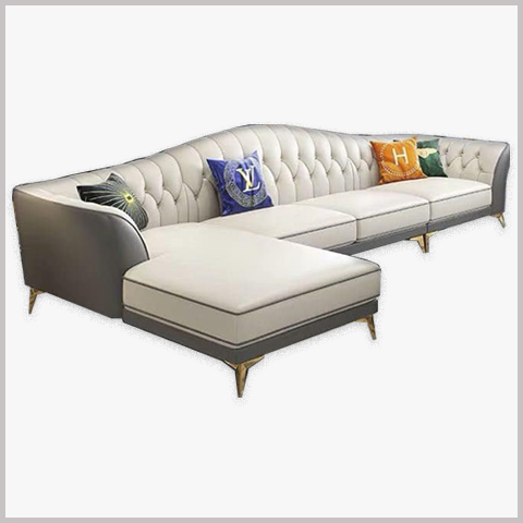 Sofa Góc L Da Nỉ Hiện Đại - SF18