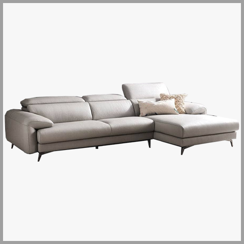  Sofa Góc L Khung Gỗ Bọc Da Nỉ - SF21 