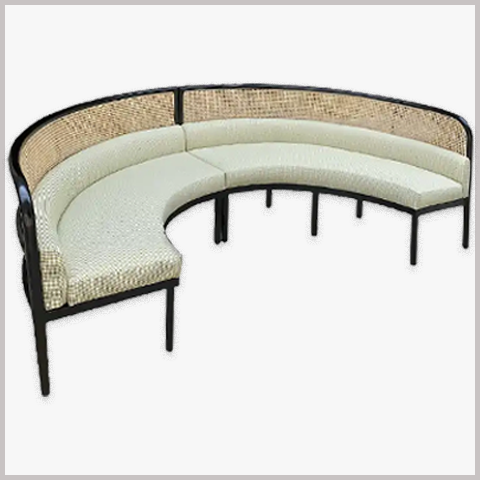 Sofa Cafe Khung Sắt Nệm Da Nỉ - SFC09