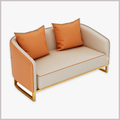 Sofa Cafe Khung Sắt Nệm Da Nỉ - SFC12