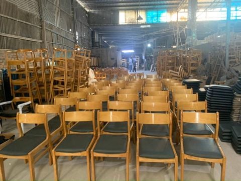  Ghế Benla ghế ăn ghế cafe gỗ đệm da - G10 