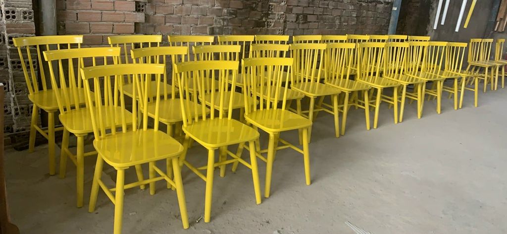 Ghế song tiện ghế ăn ghế cafe Pinnstol 7 nan - G03