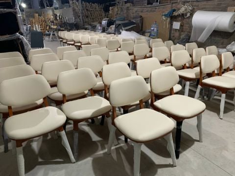  Ghế PLC ghế ăn ghế cafe gỗ đệm da - G11 