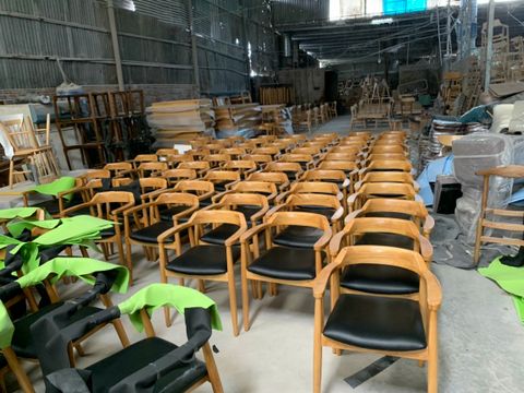  Ghế Hiroshima tựa thấp ghế ăn ghế cafe gỗ đệm da – G12 