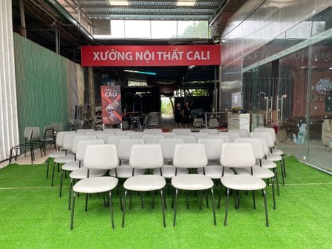  Ghế Cafe Khung Sắt Nệm Tựa Lưng Bọc Da Nỉ - GS47 