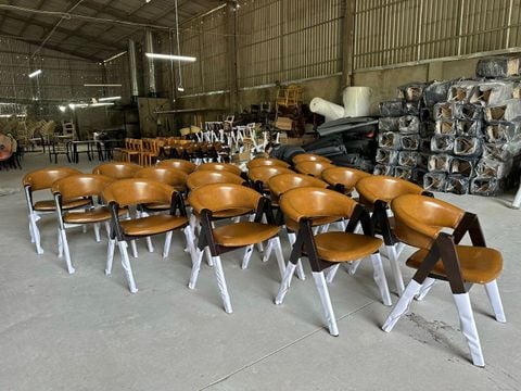  Ghế ăn gỗ Vòm nệm da - G20 