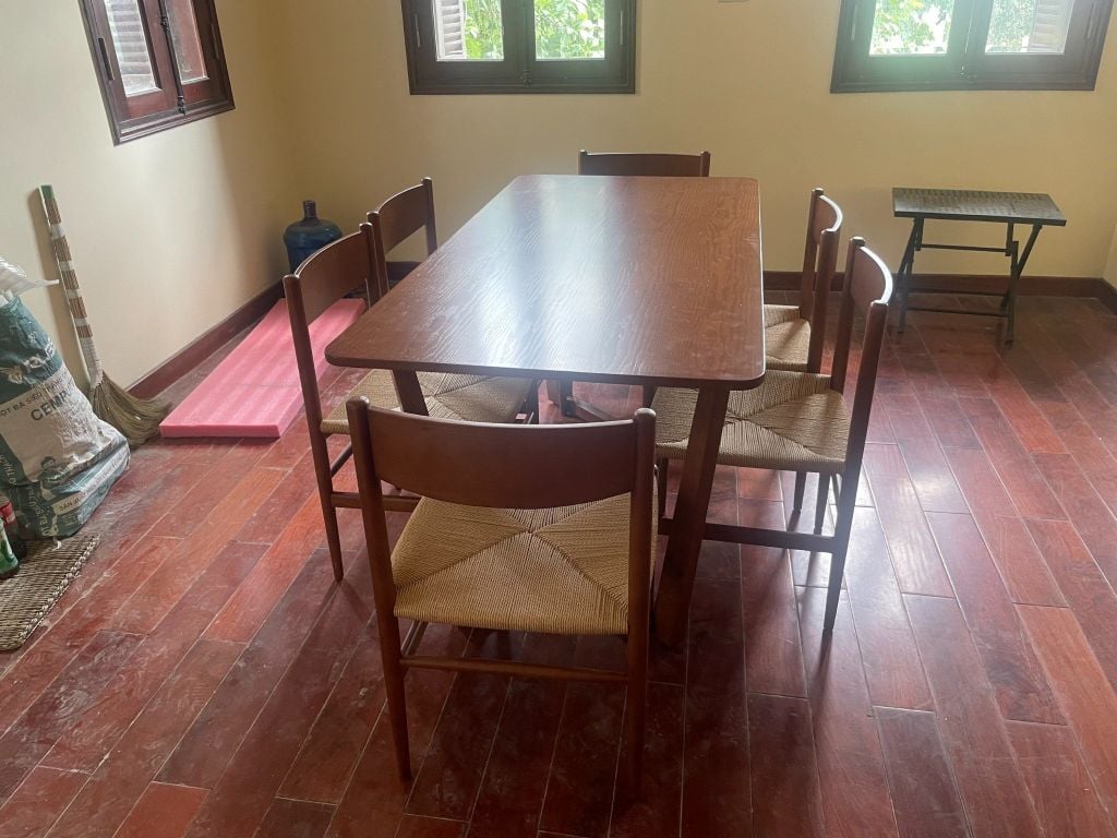 Ghế cafe gỗ Wishbone đan dây – G31