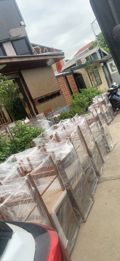 Ghế cafe gỗ Wishbone đan dây – G31