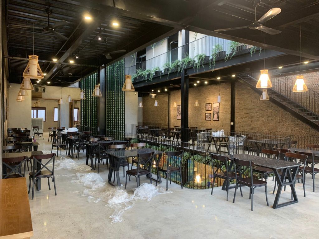 Ghế Ăn Ghế Cafe Khung Sắt Mặt Gỗ - GS04