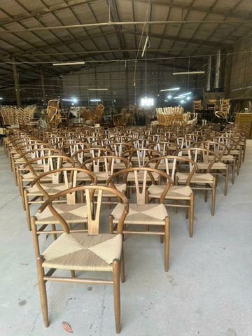  Ghế  Cafe Wishbone nệm da - G23 