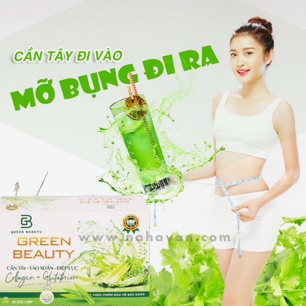 Green Beauty - Bột Cần Tây Tảo Xoắn, Giúp Đẹp Da Giữ Dáng