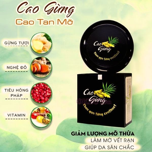 Cao Gừng Tan Mỡ Thiên Nhiên Việt - Đánh Bay Mỡ Bụng Cứng Đầu