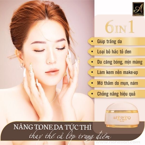 Kem Face Pháp A Cosmetics Dưỡng Trắng Da Mặt 6 Trong 1