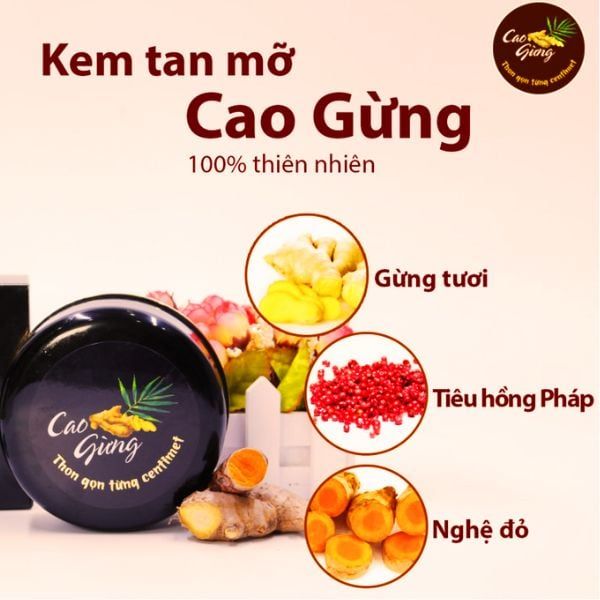 Cao Gừng Tan Mỡ Thiên Nhiên Việt - Đánh Bay Mỡ Bụng Cứng Đầu