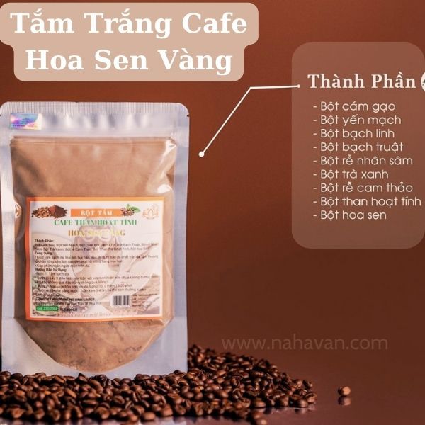 Bột Ủ Tắm Trắng Cafe Và Than Hoạt Tính 300gr