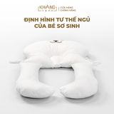  Gối Chặn Chữ U Kết Hợp Định Hình Đầu Cho Trẻ Sơ Sinh Khang Home - 100% Cotton, Êm Ái Cho Bé Ngủ An Toàn 