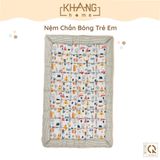  Nệm Trẻ Em Chần Bông Khang Home BabySafety An Toàn Giấc Ngủ Cho Bé Sơ Sinh Size 65x105cm, 80x125 