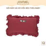  Gối Nằm Vải Xô Khang Home Thấm Hút Tốt Cho Bé Sơ Sinh 25x35cm 