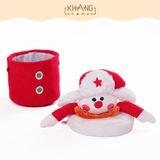  Hộp Đựng Quà Noel Giáng Sinh 3D Vải Velboa Cho Bé Yêu Khang Home - Phụ Kiện Đựng Quà Noel Dễ Thương 