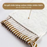  Gối Ôm Trẻ Em Khang Home - Chất Liệu 100% Vải Cotton Thiên Nhiên Thoáng Mát, An Toàn Cho Bé 