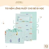  Túi Nệm Lồng Ruột Bông Cho Bé Đi Học Khang Home - Chần Bông Thiên Nhiên, Tiện Lợi, Bé Say Giấc An Toàn Ở Mọi Nơi 