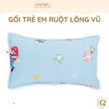  Gối Nằm Trẻ Em Vải Cotton Ruột Lông Vũ (Microfiber)  Khang Home - An Toàn, Êm Ái, Mềm Mại Cho Bé 