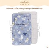  Túi Nệm Mỏng Cho Bé Đi Học Khang Home - Chần Bông Thiên Nhiên, Mỏng Nhẹ, Tiện Lợi, Bé Say Giấc An Toàn Ở Mọi Nơi 