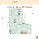  Túi Nệm Cho Bé Đi Học Vải Tencel Khang Home -  Chần Bông Thiên Nhiên Mềm Mát, Nhỏ Gọn, Tiện Lợi, Bé Say Giấc An Toàn Ở M 