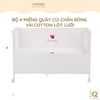 Bộ 4 Miếng Quây Cũi Chần Bông Vải Cotton Lót Lưới Khang Home