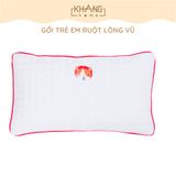  Gối Trẻ Em Thêu Hoạt Hình Ruột Lông Vũ Khang Home - An Toàn, Êm Ái Và Thoáng Mát Cho Bé 30x50cm 